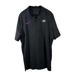 Nike Georgia Bulldogs UGA Dri-Fit Polo Shirt Men X-Large Black Golf College